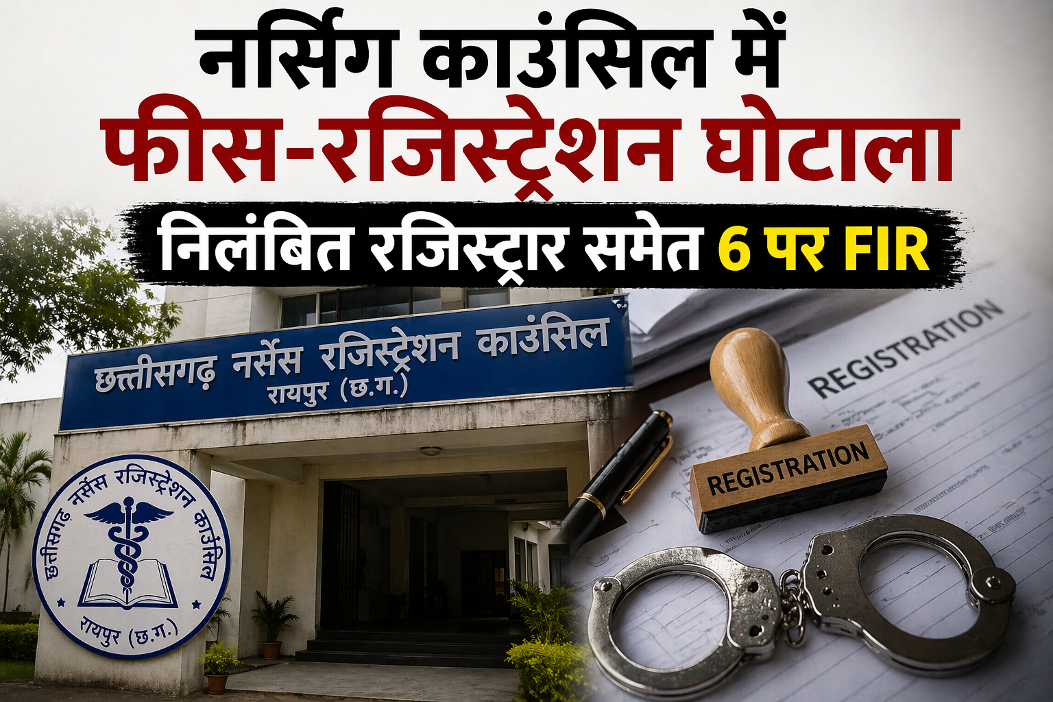 नर्सिंग काउंसिल में फीस-रजिस्ट्रेशन घोटाला, निलंबित रजिस्ट्रार समेत 6 पर FIR